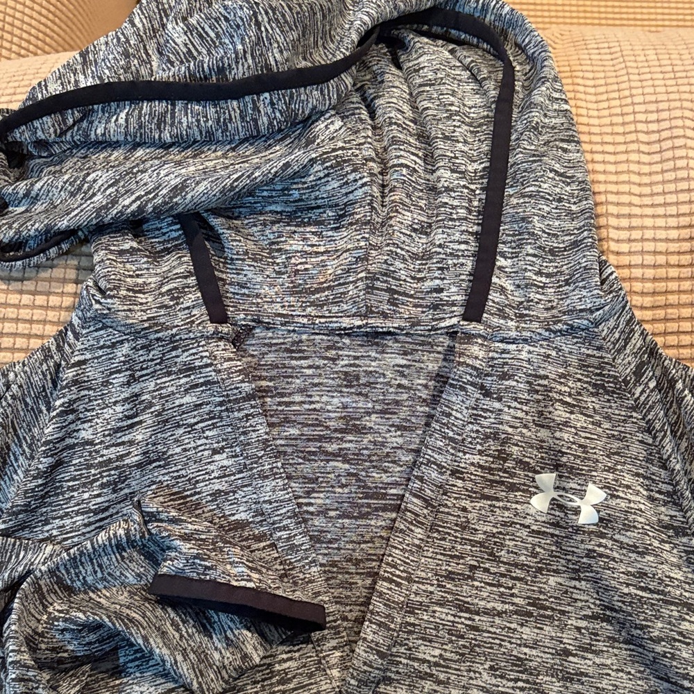Women’s Under Armour Black and Gray Hooded Top